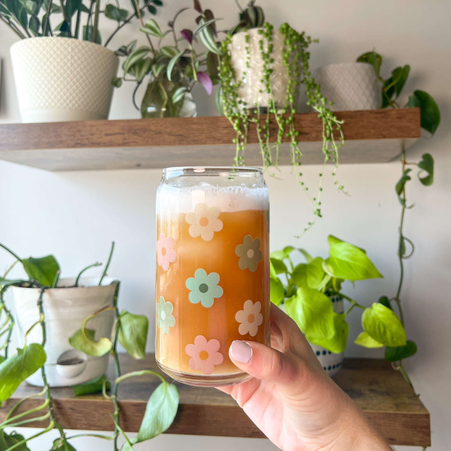 Daisy Can Glass Cup
