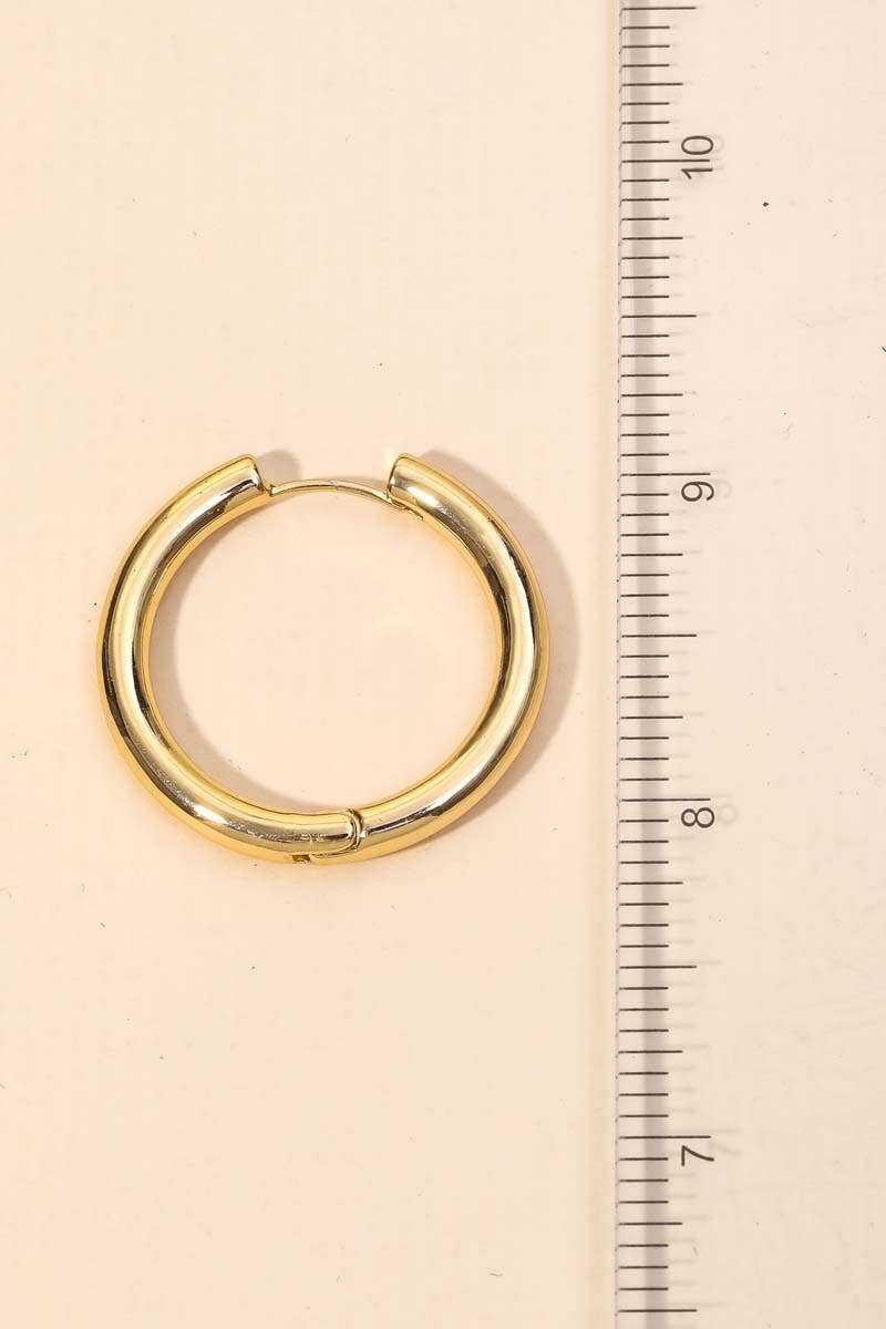 Chunky Silver Hoop