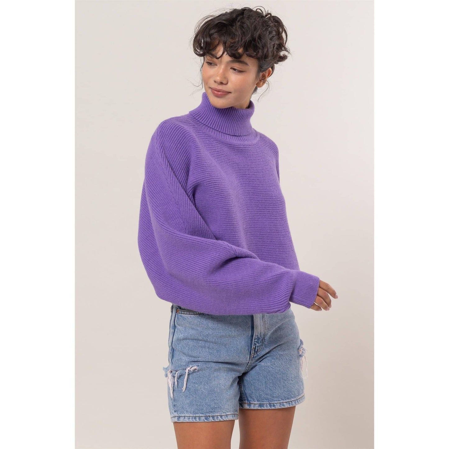 Violet Turtleneck