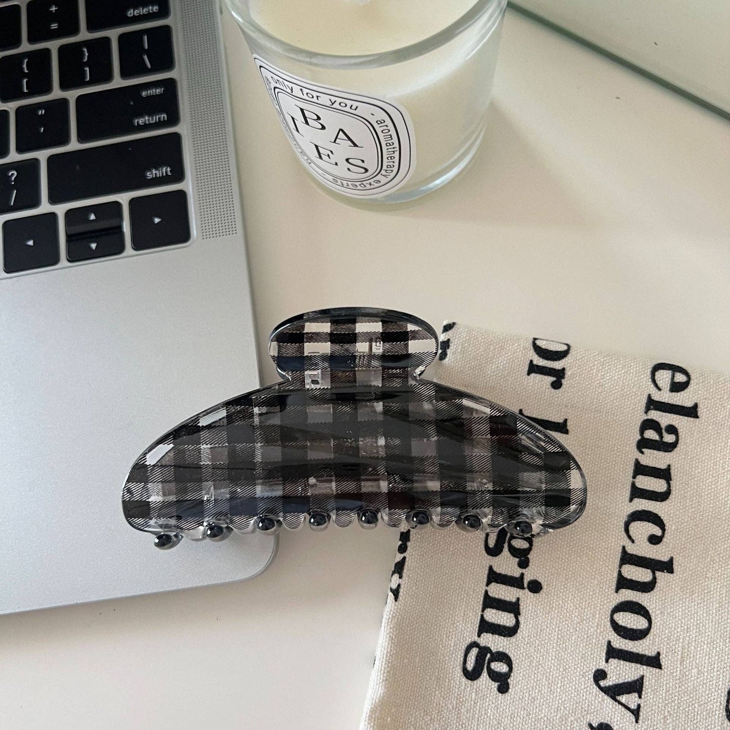 Plaid Claw Clip