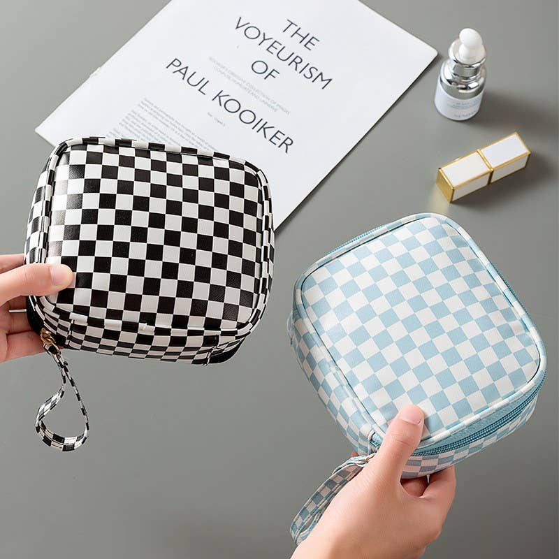 Checkered Travel Pouch