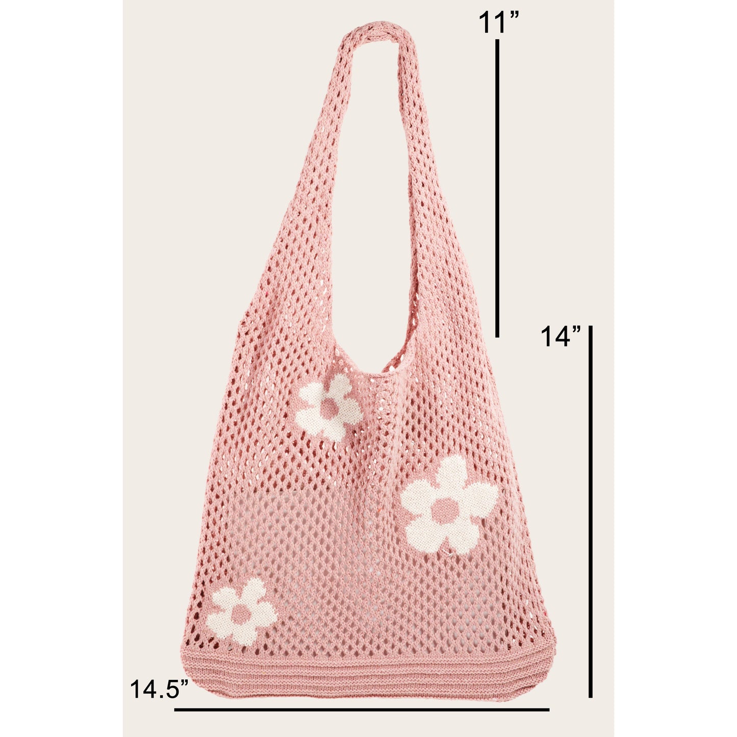 Knit Flower Tote