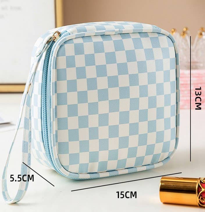 Checkered Travel Pouch