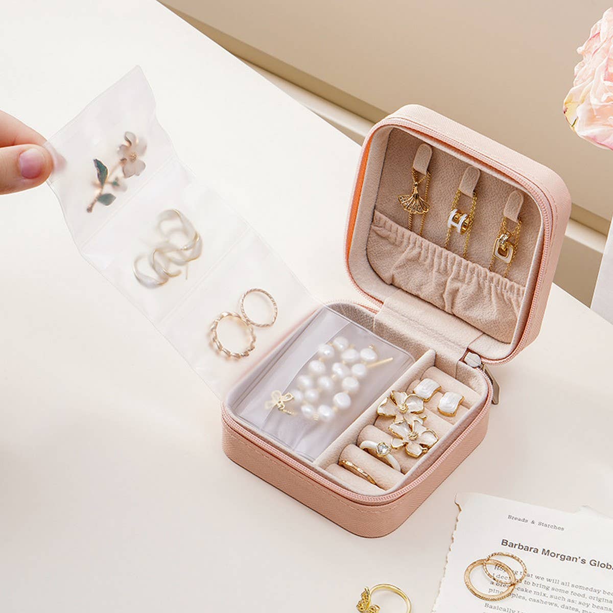 Travel Jewelry Box - Pink