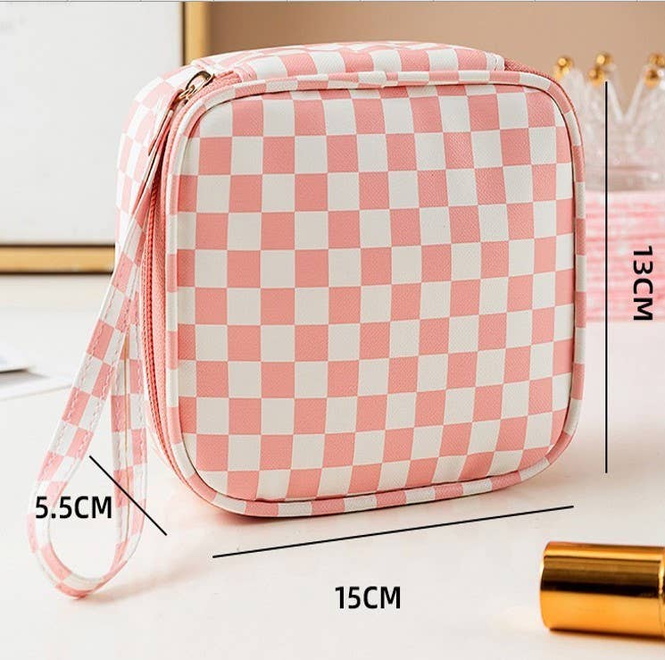 Checkered Travel Pouch