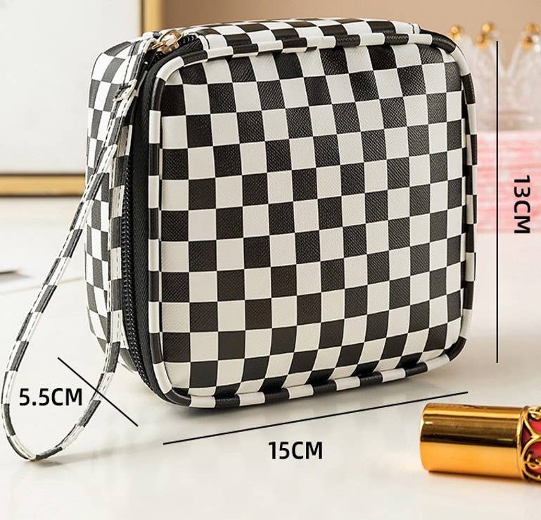 Checkered Travel Pouch
