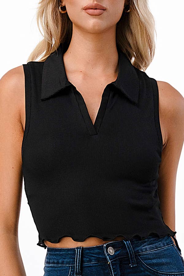 Johnny Collared Crop