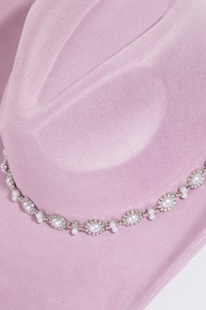 Pearl Beaded Cowboy Hat