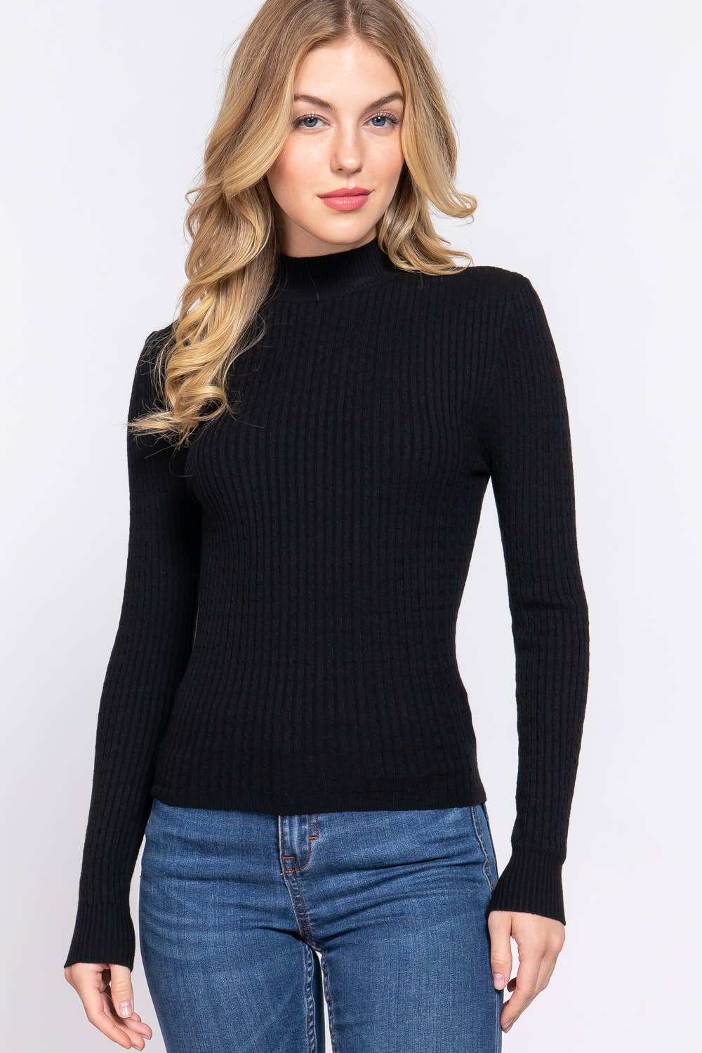 Mock Neck Sweter