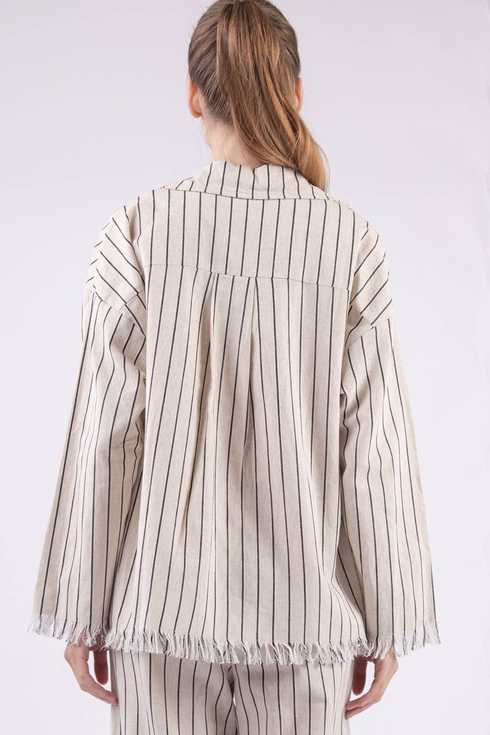 Linen Striped Blazer