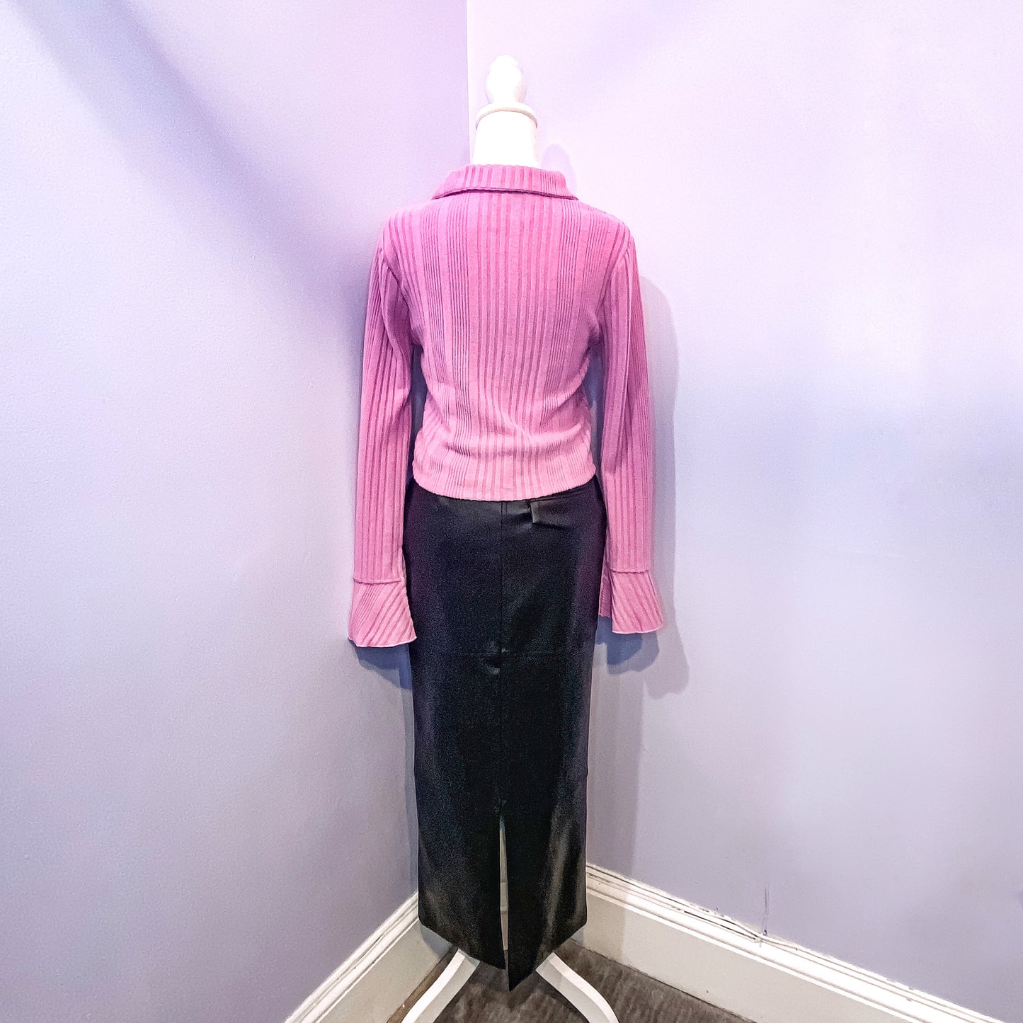 Collared Knit Button Up