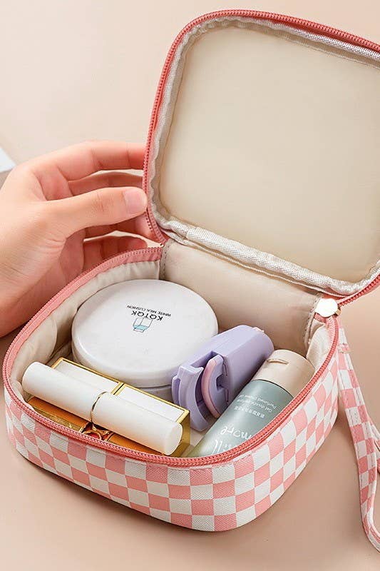 Checkered Travel Pouch
