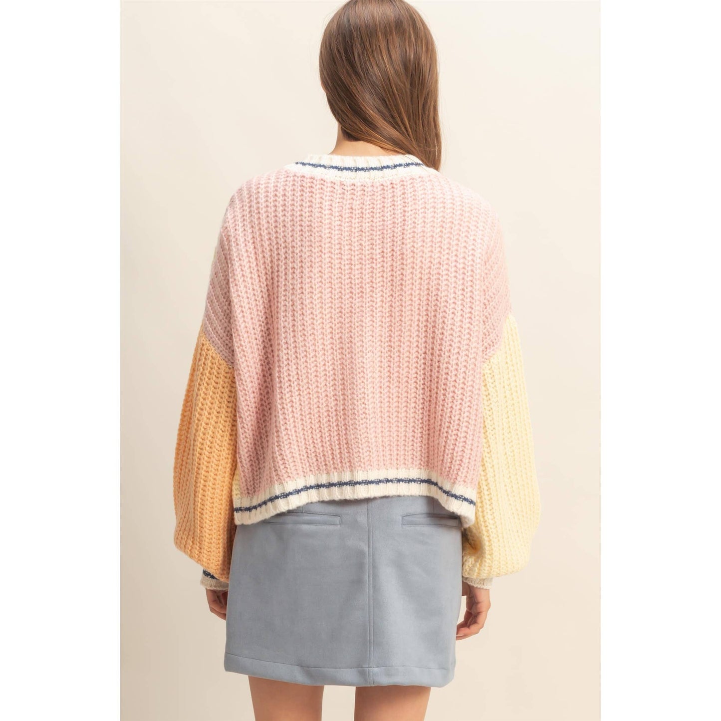 Color Block Cardigan