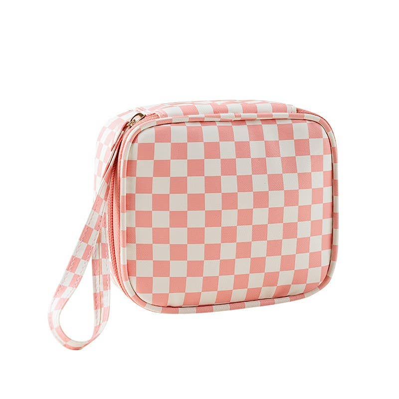 Checkered Travel Pouch