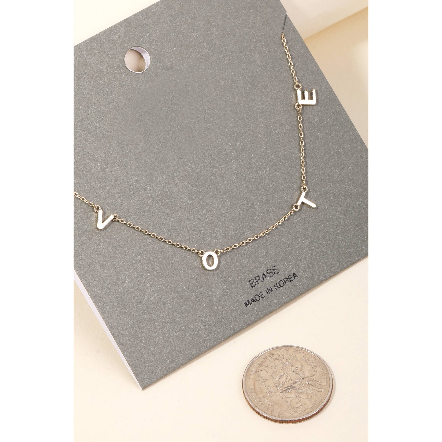 Vote Charm Necklace