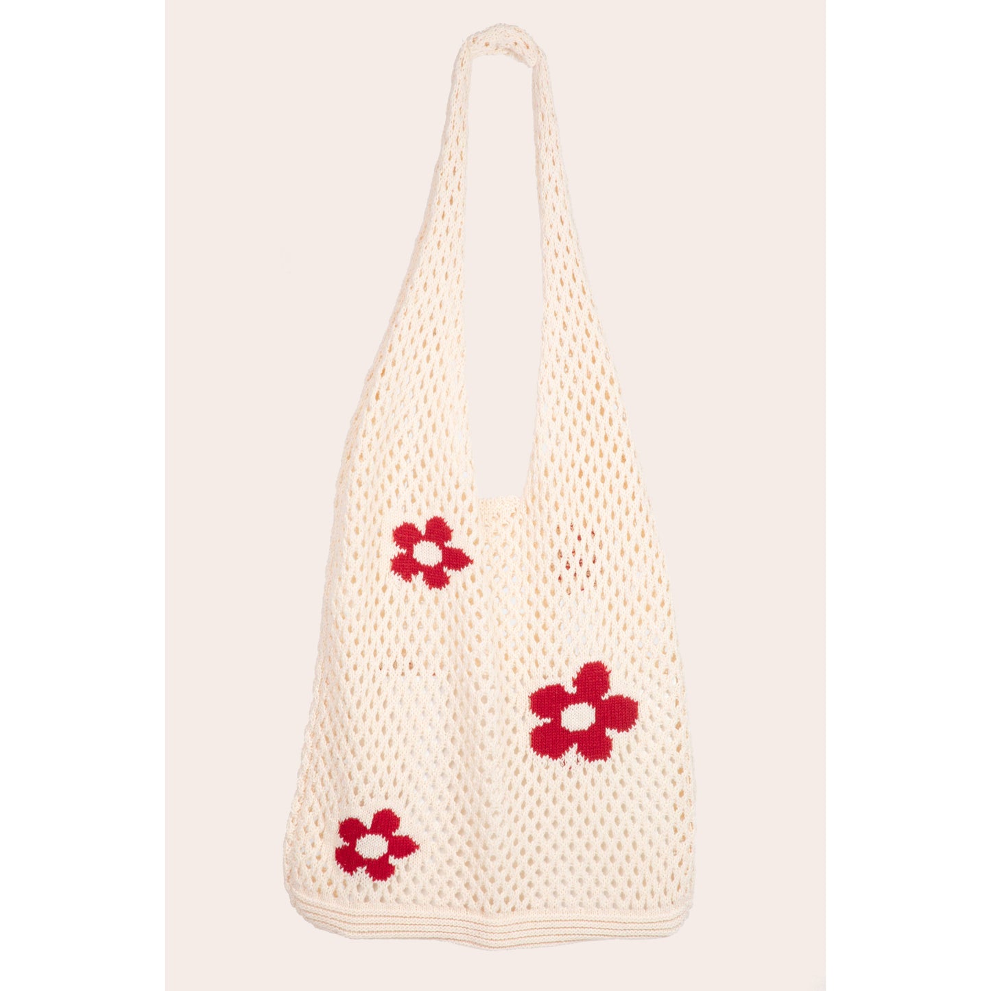 Knit Flower Tote