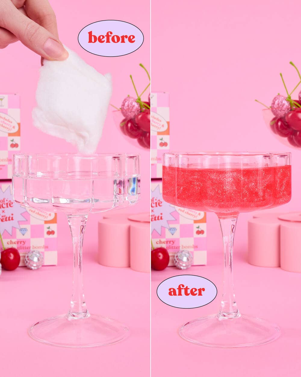 Cherry Glitter Bombs