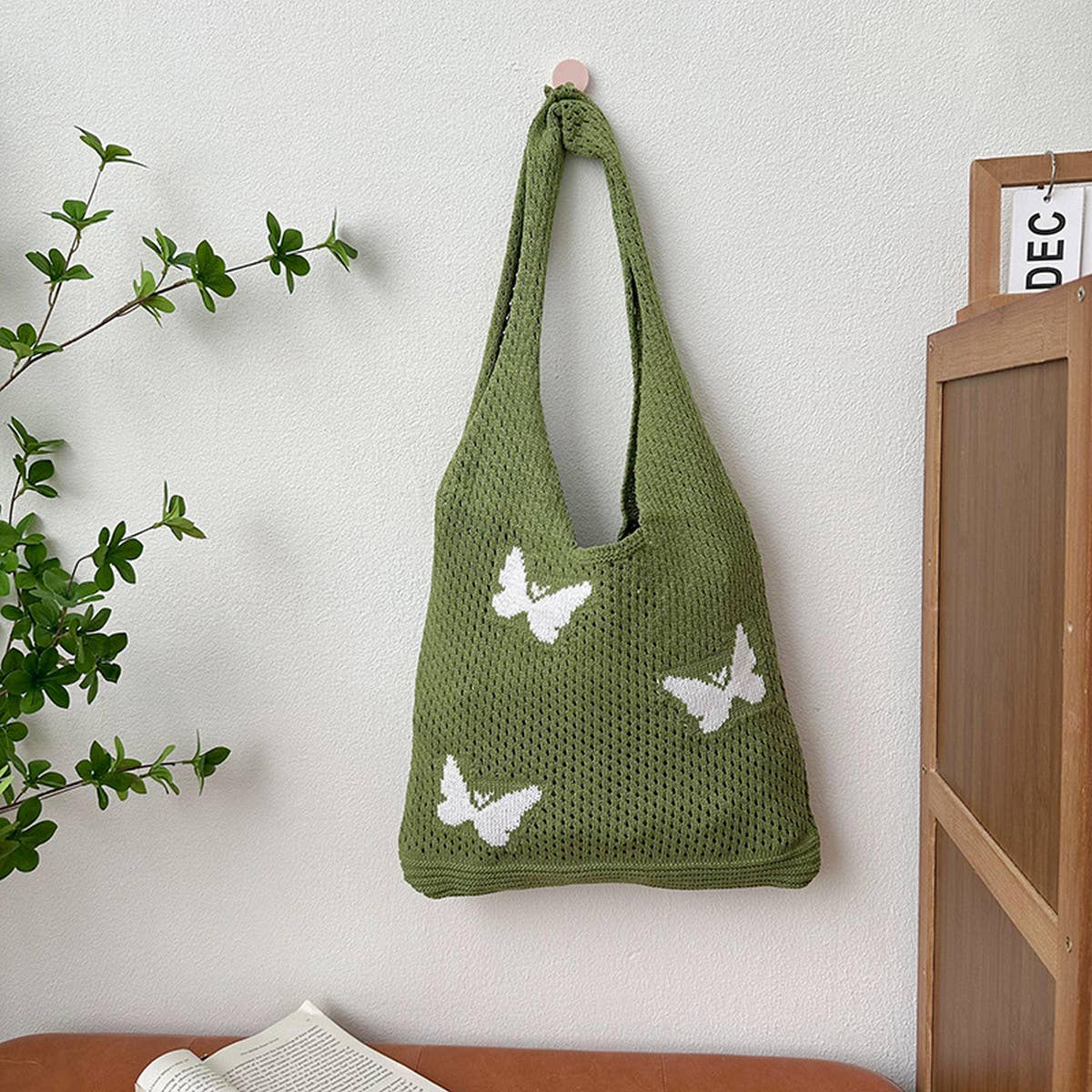 Knit Patterned Tote