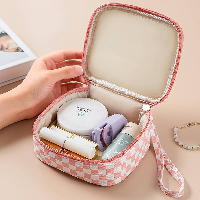 Checkered Travel Pouch