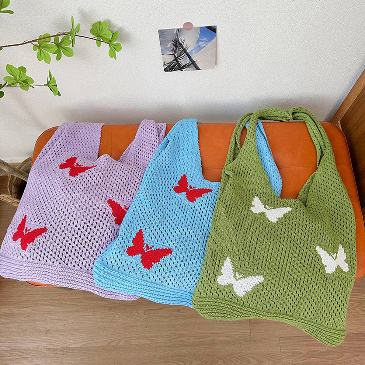 Knit Patterned Tote
