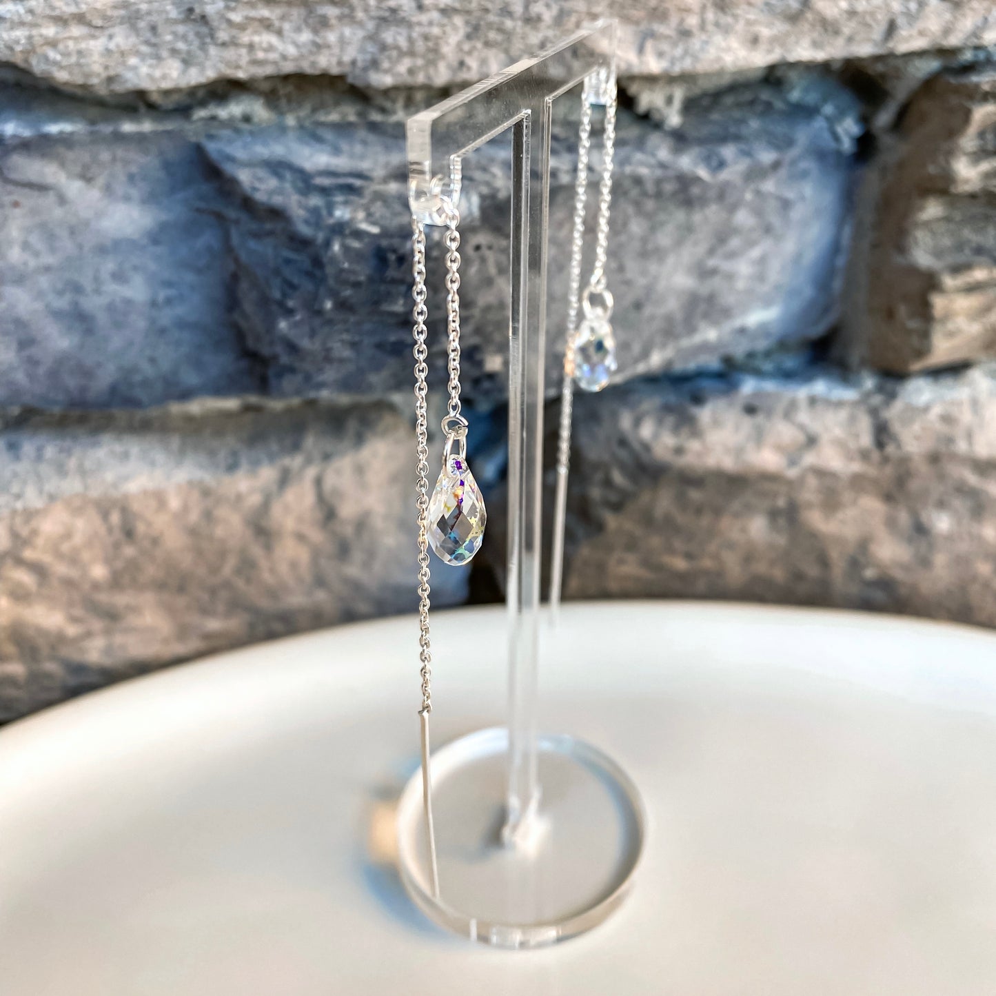 Sterling Silver Crystal Threaders