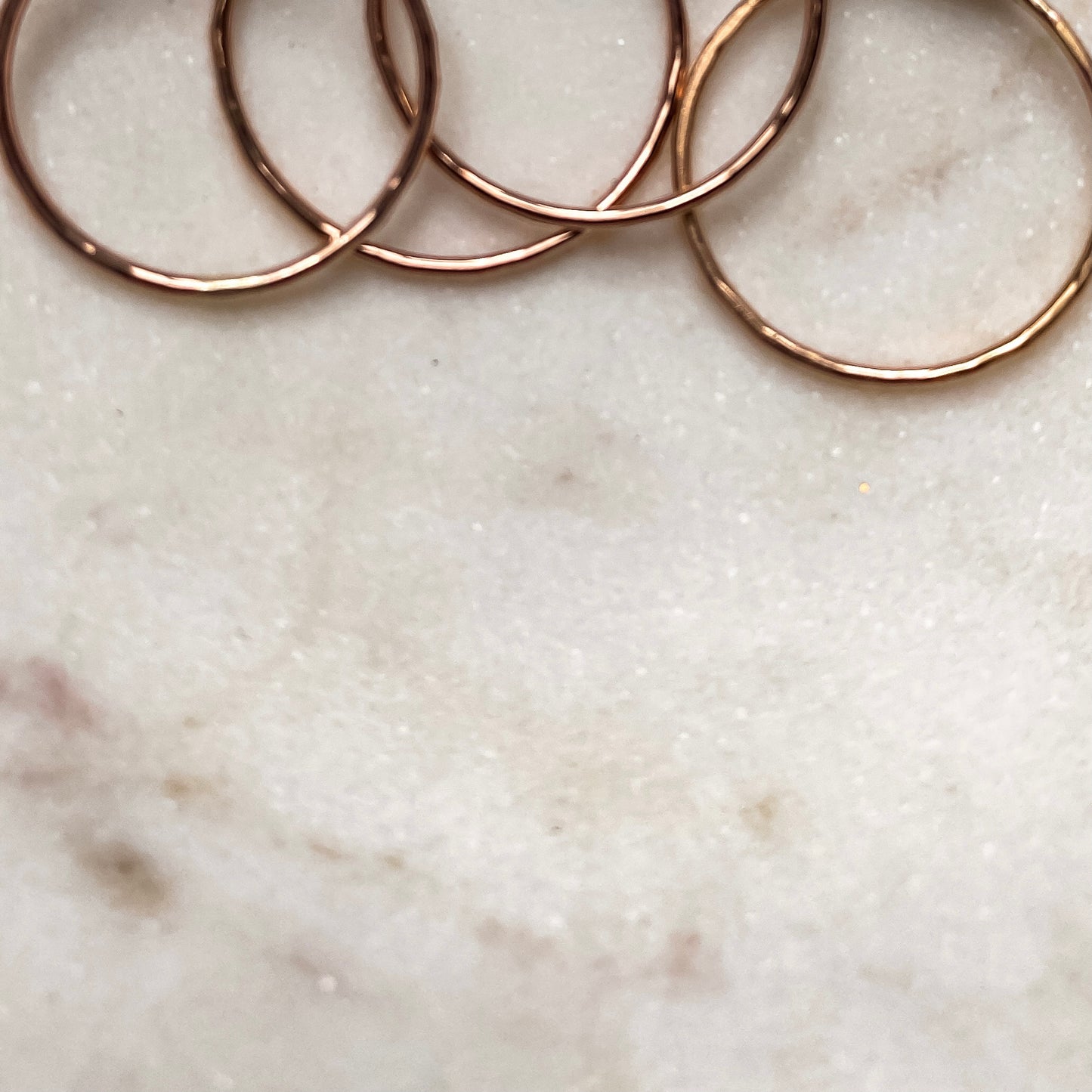 Thin Hammered Rose Gold Ring