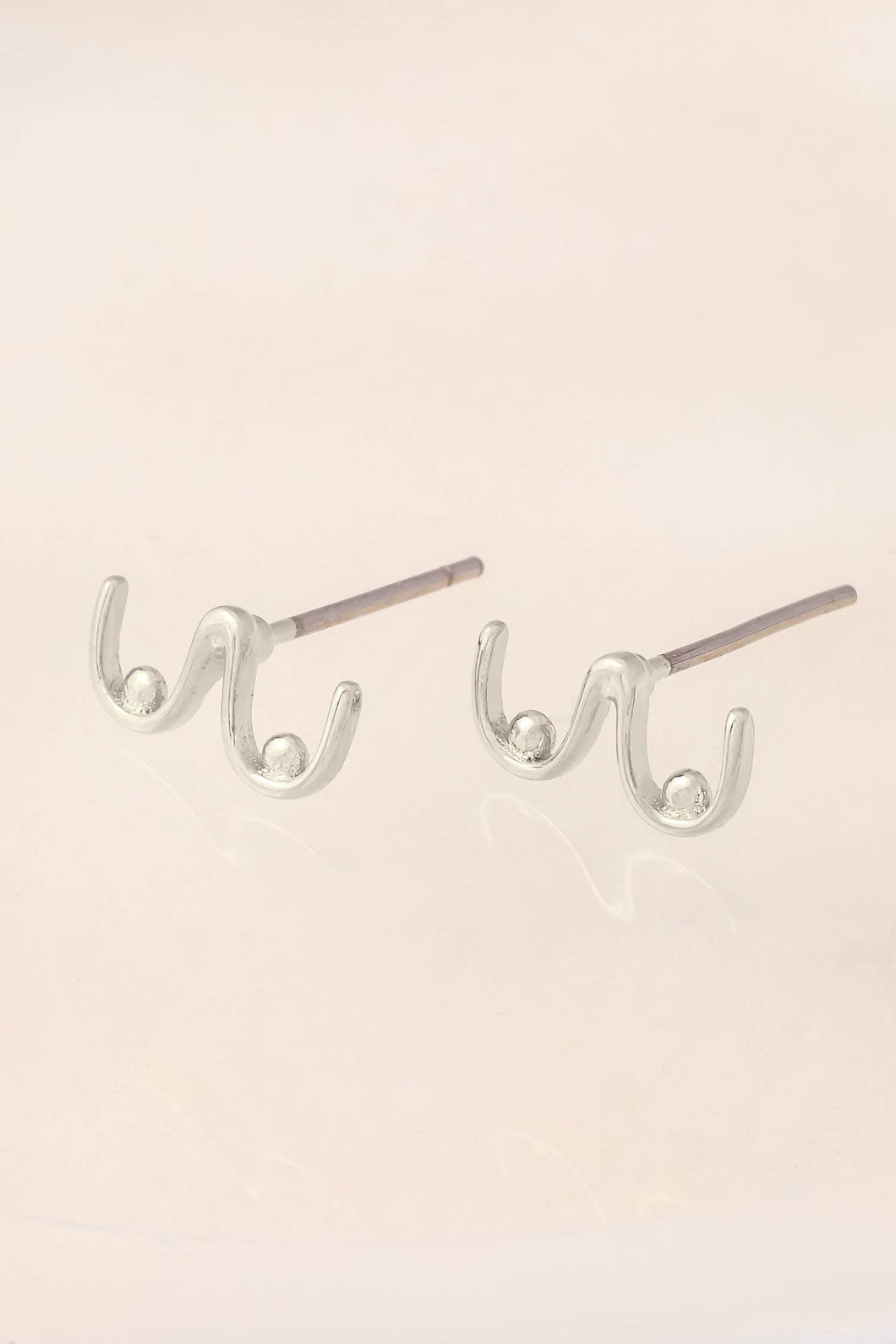 Silver Breast Outline Studs