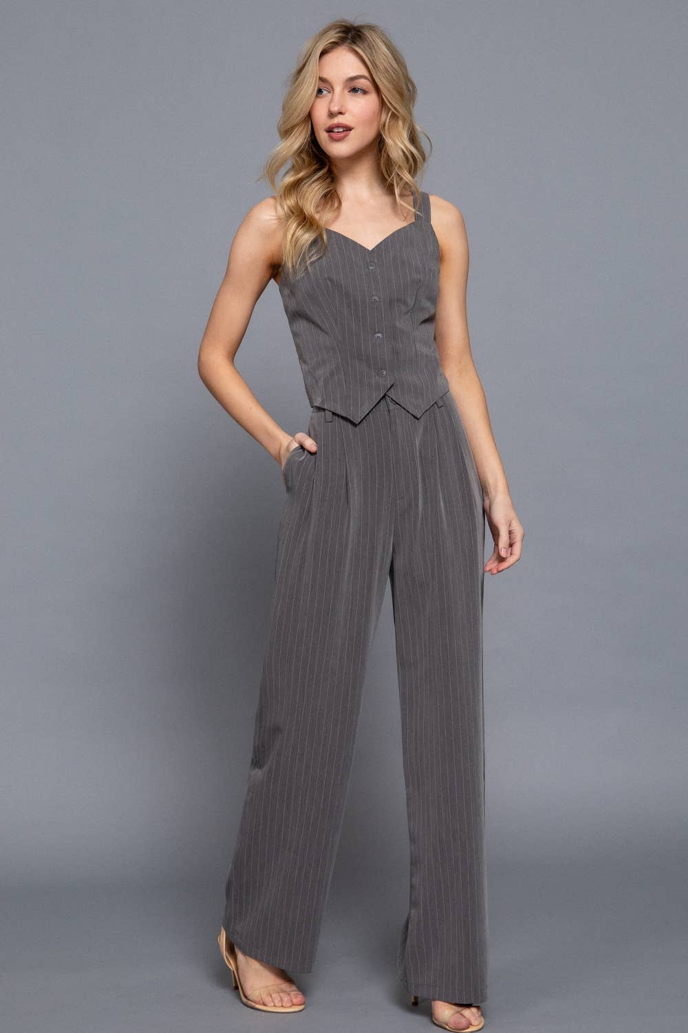 Pin Stripe Vest