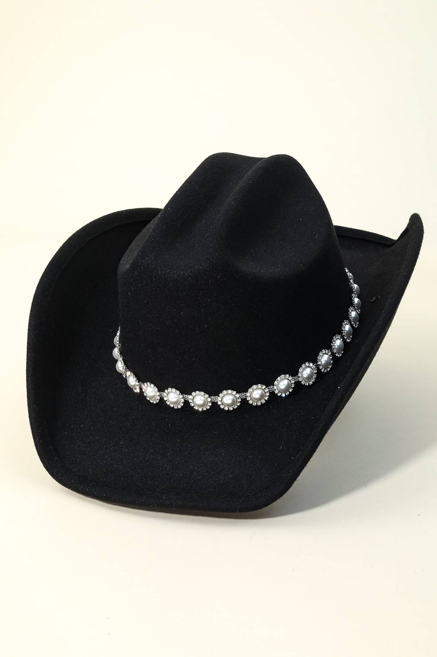 Lavender Pearl Studded Cowboy Hat