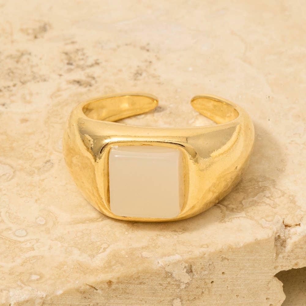 Square Moss Ring