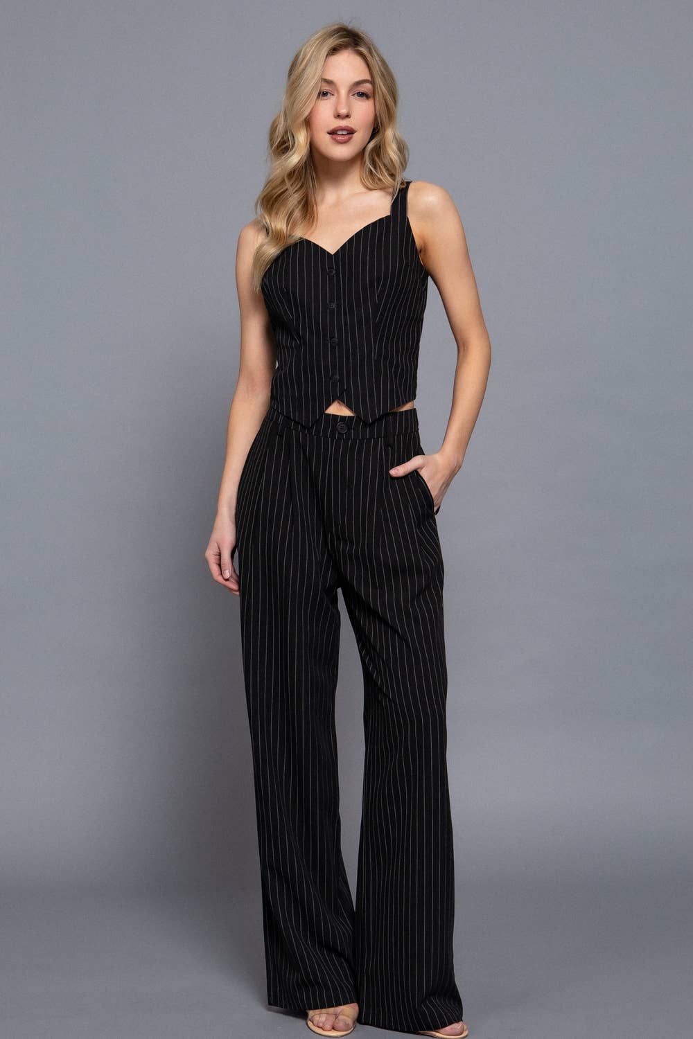 Pin Stripe Vest