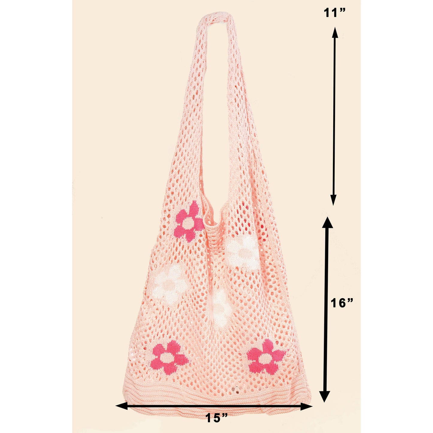 Floral Knit Tote