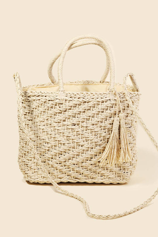 Square Straw Tote