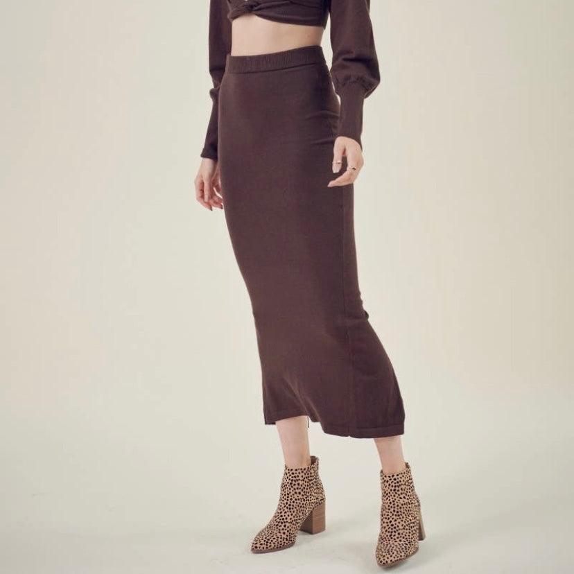 Mocha Maxi Skirt