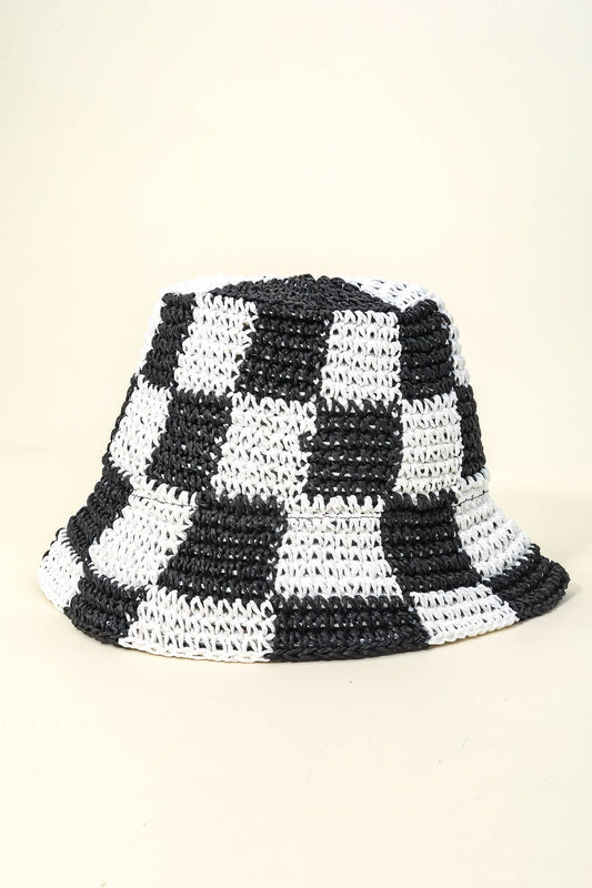 Checkered Bucket Hat
