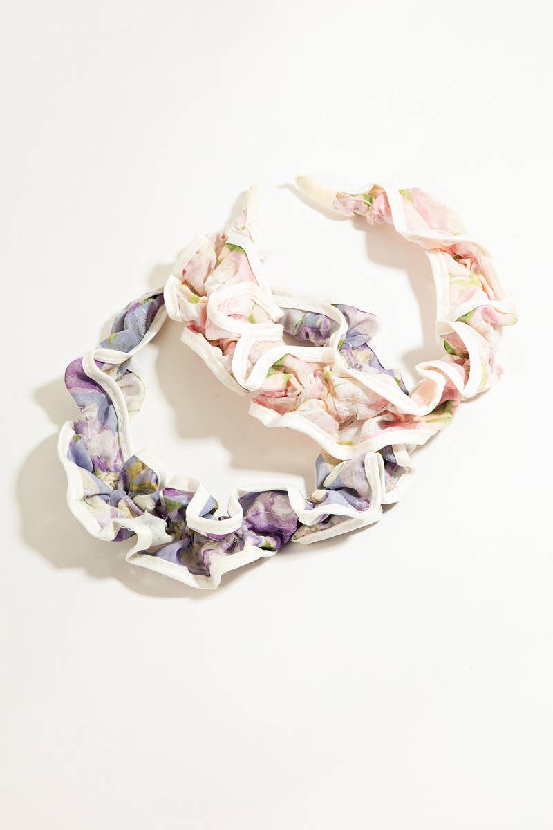 Floral Ruffle Headband