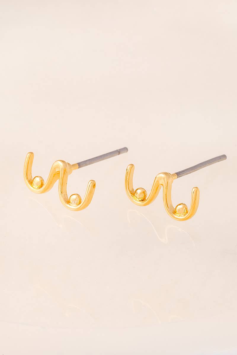 Silver Breast Outline Studs