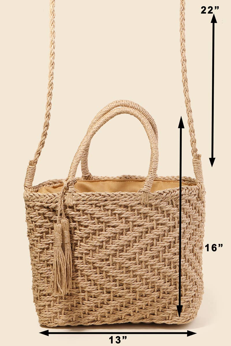 Square Straw Tote