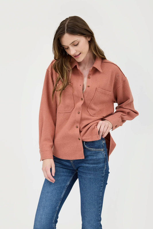 Betty Button Up - Terracotta