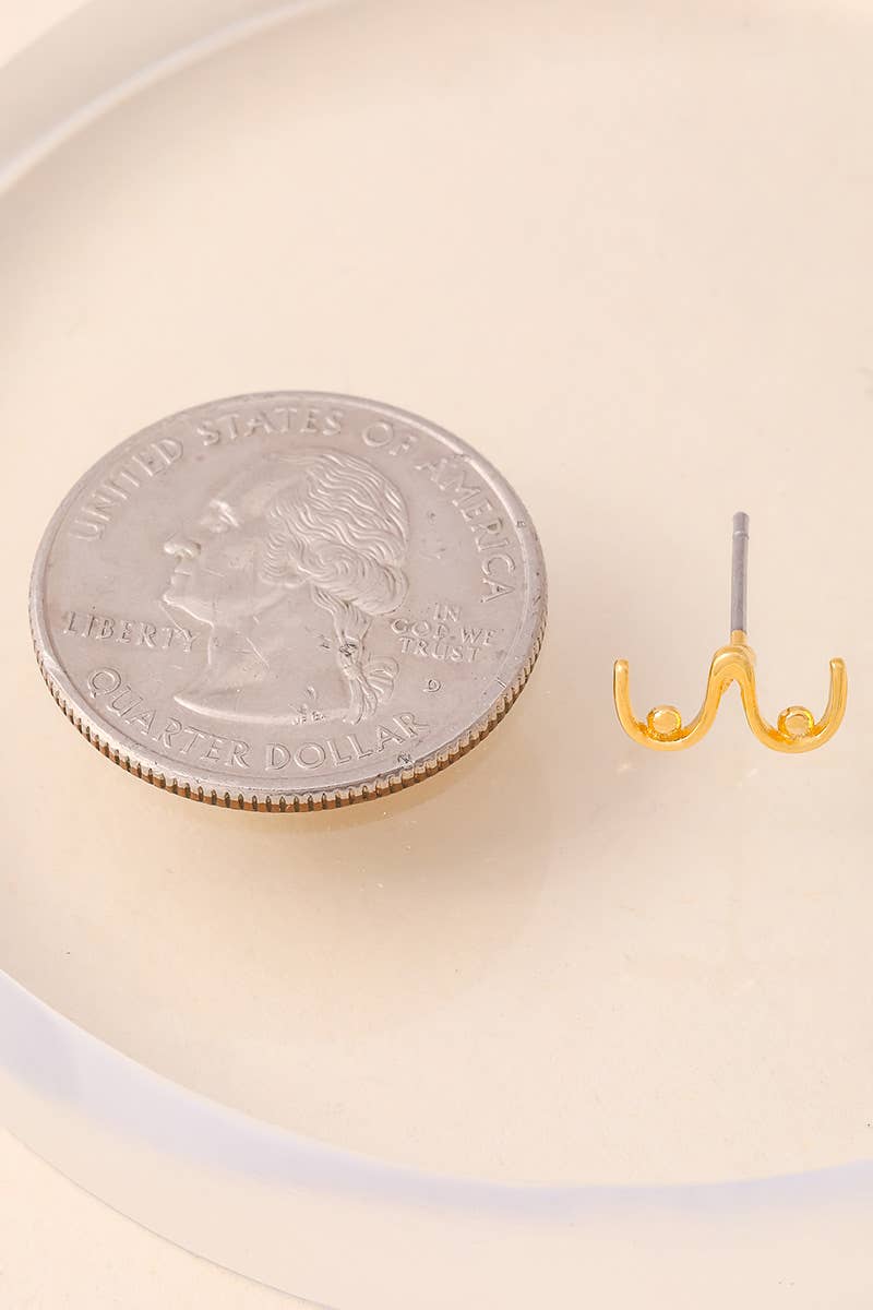 Silver Breast Outline Studs