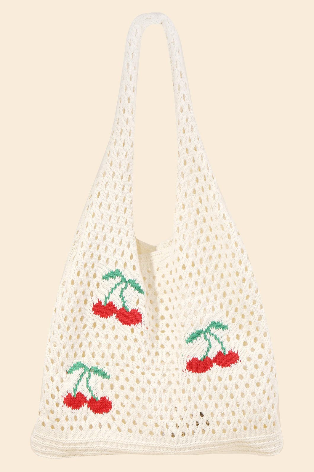 Cherry Knit Tote