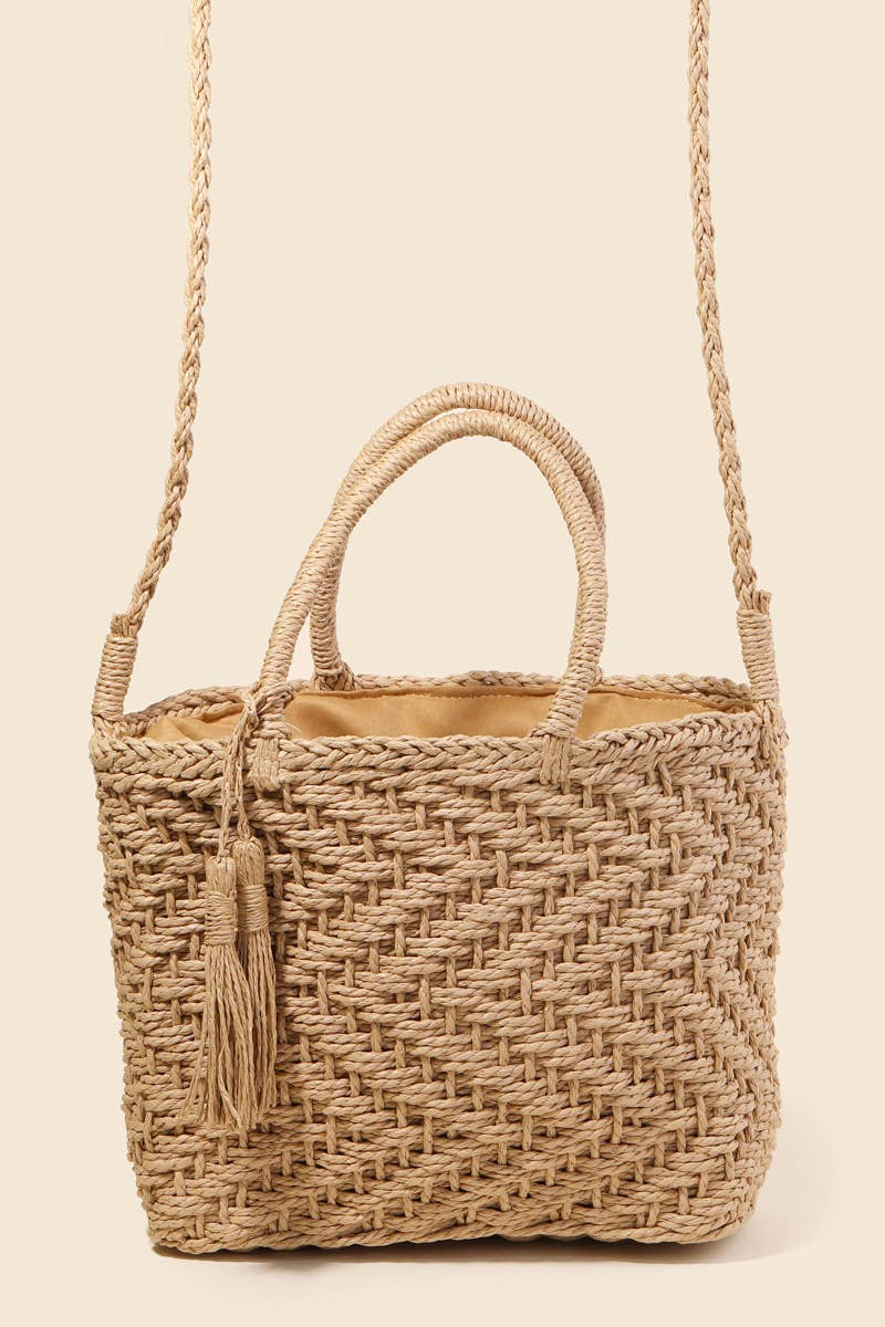 Square Straw Tote