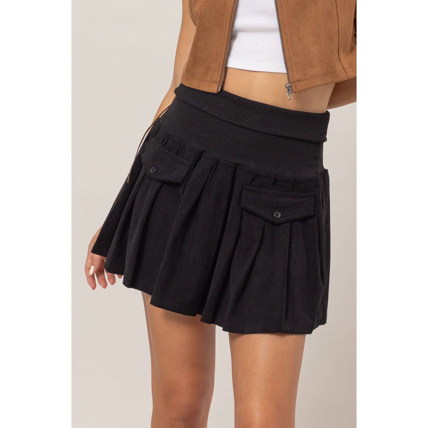 Cord Mini Skirt