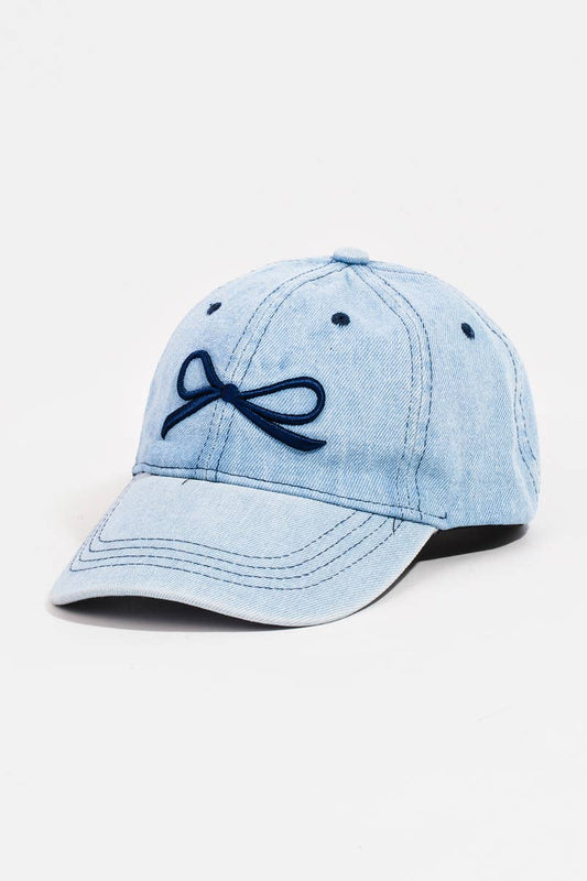 Denim Coquette Cap