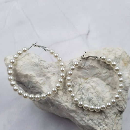 Pearl Beaded Hoop