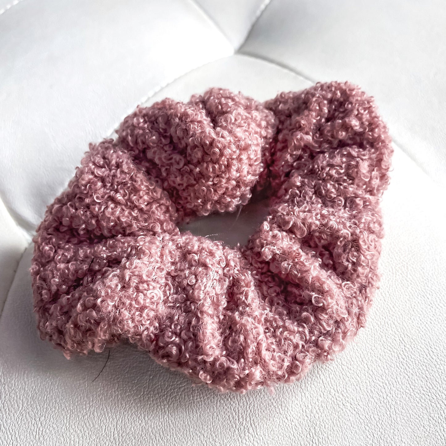 Mauve Plush Scrunchies