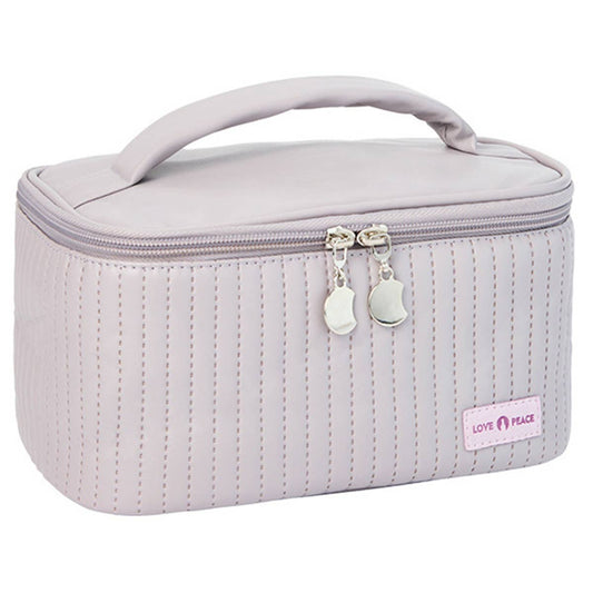 Quilted Oval Make Up Case
