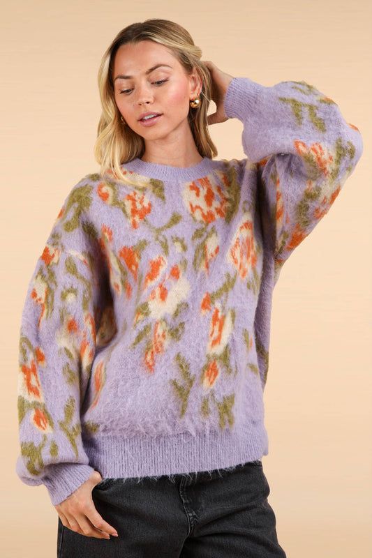 Winter Blooms Sweater