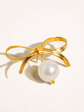 Load image into Gallery viewer, Pearl Bow Earrings
