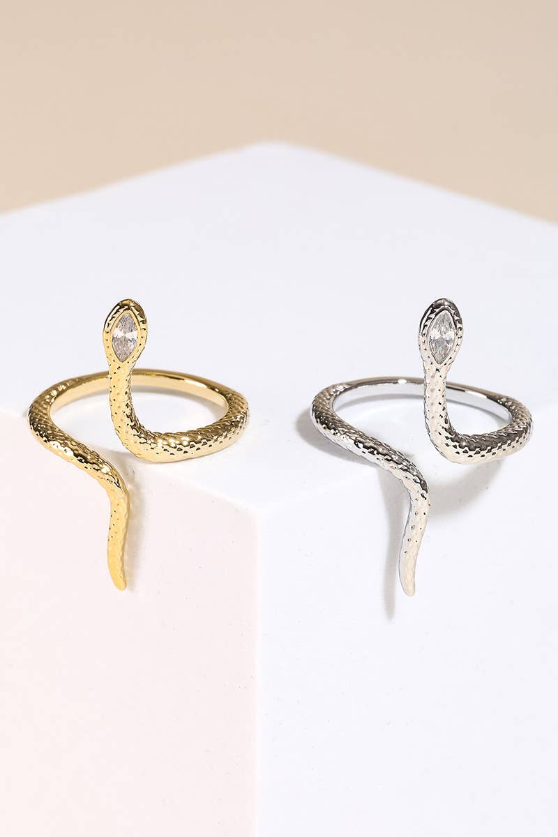 Serpent CZ Ring